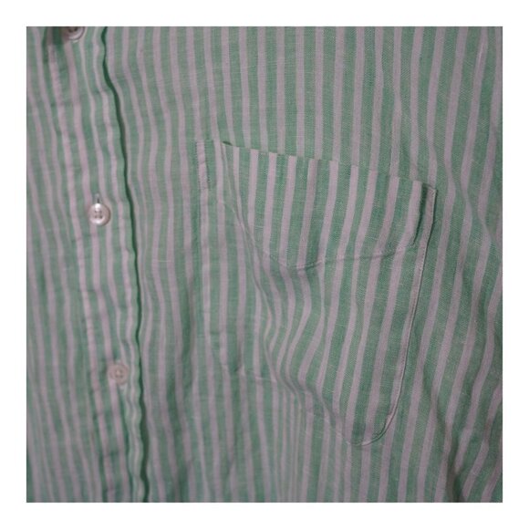 VTG Ralph Lauren Linen Green Button Down Shirt Sz XL - Picture 4 of 8